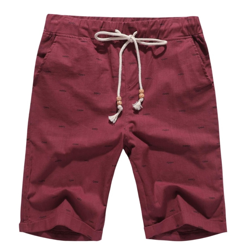 NWT, Medium Boisouey Men's Linen Casual Classic Fit Summer Beach Shorts.